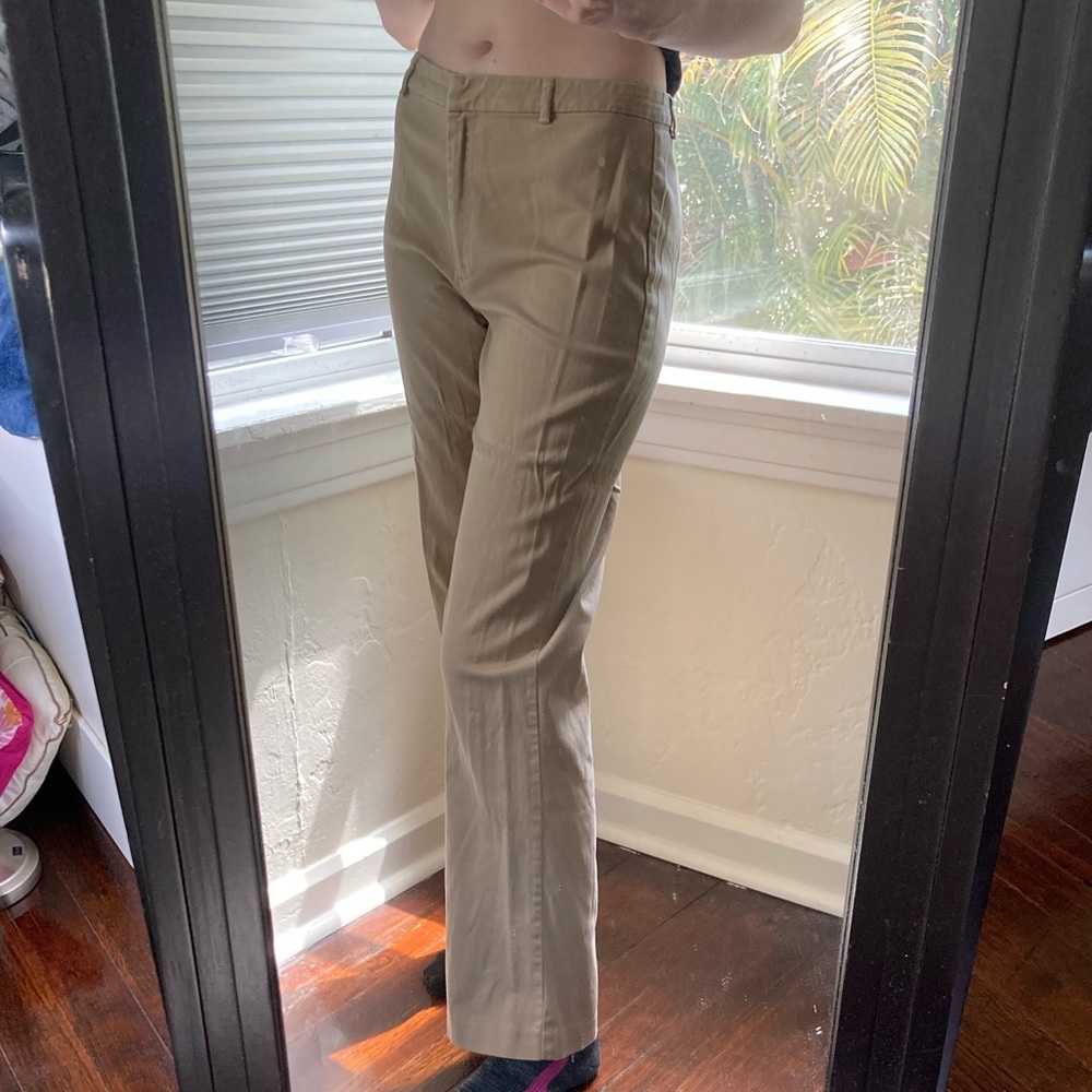 Ann Taylor stretch khaki pants low rise straight leg